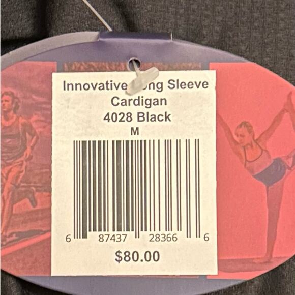 PN Jone Black Women's Sports Jacket Long Sleeve Size 8/Medium Zipper Pockets - Picture 7 of 15